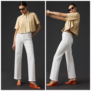 MOTHER The Rambler Zip Ankle Jeans Fairest Of Them All White Size 28 FLAWED